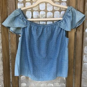 DENIM OFF THE SHOULDER TOP🦋